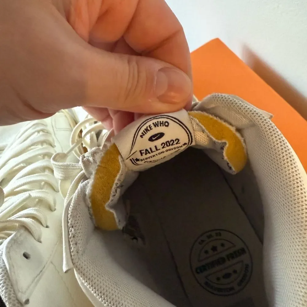 Nike Mens Blazer Mid '77 PRM White Lace-Up High-Top Sneakers men 9.5 women 11 - Picture 5 of 12